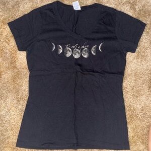 “It’s only a phase” Black Moon Phase Tee (100% cotton)